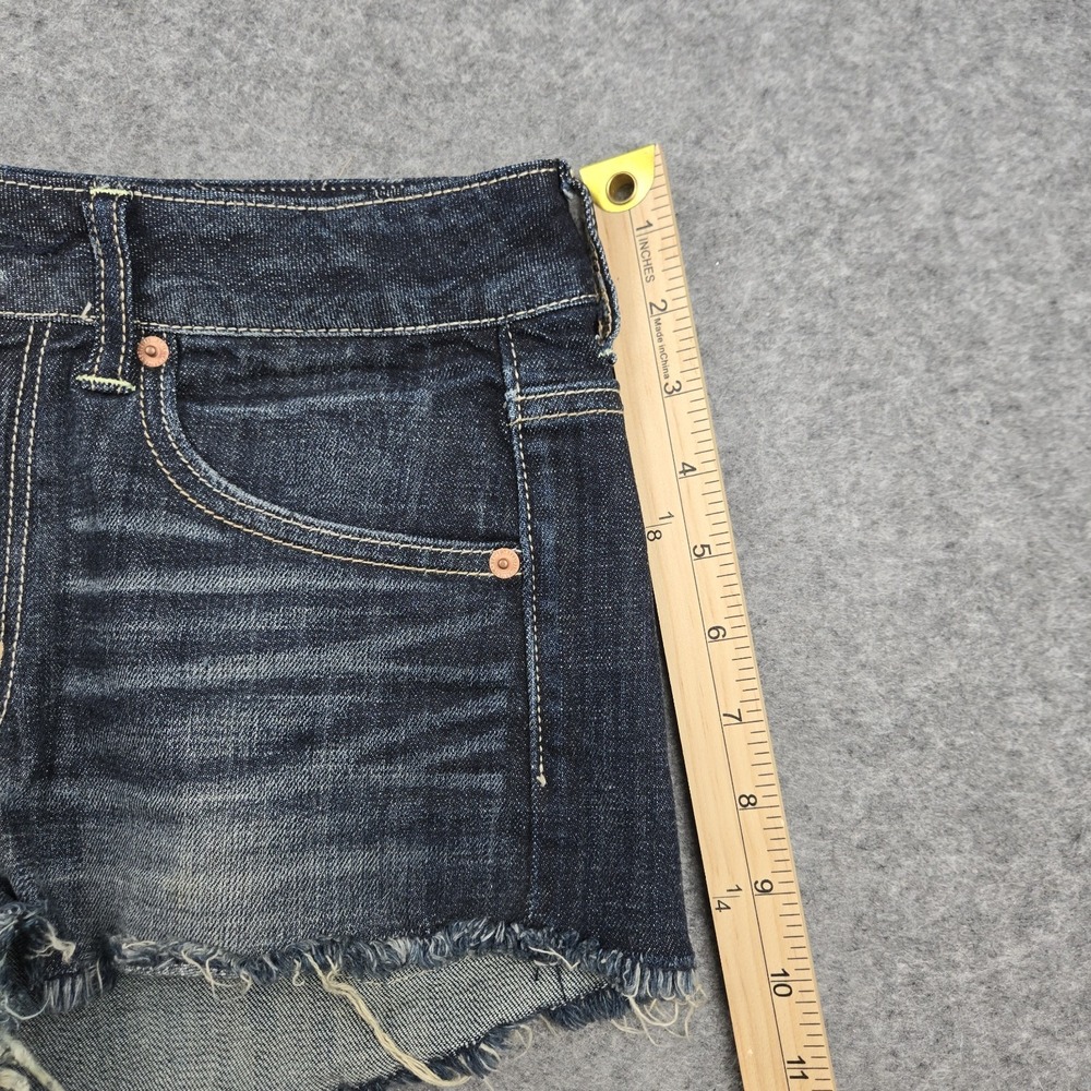 American Eagle Shorts Women's Size 8 Regular Cut Off Distressed Stretch Mid Rise - Picture 7 of 8